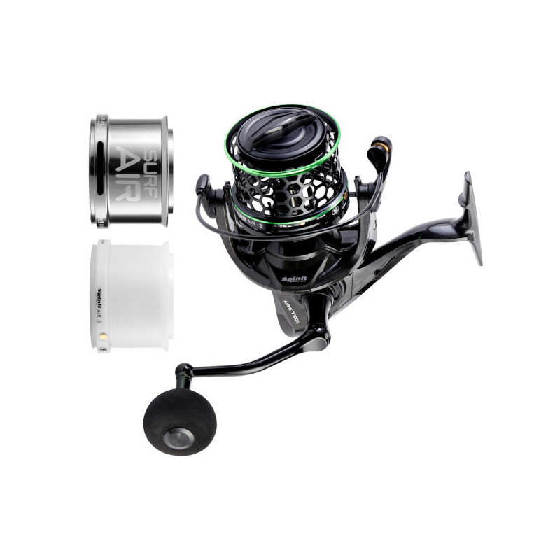 Carrete Spinit Air 7700L Surf | Grafito, 6+1 rodamientos y 490 g