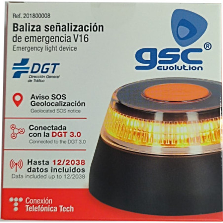 BALIZA SEÑALIZACION V16 C/GEOLOCALIZ.