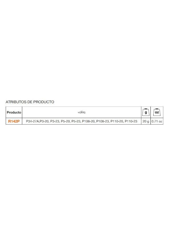 R142P PERNO COMPLETO