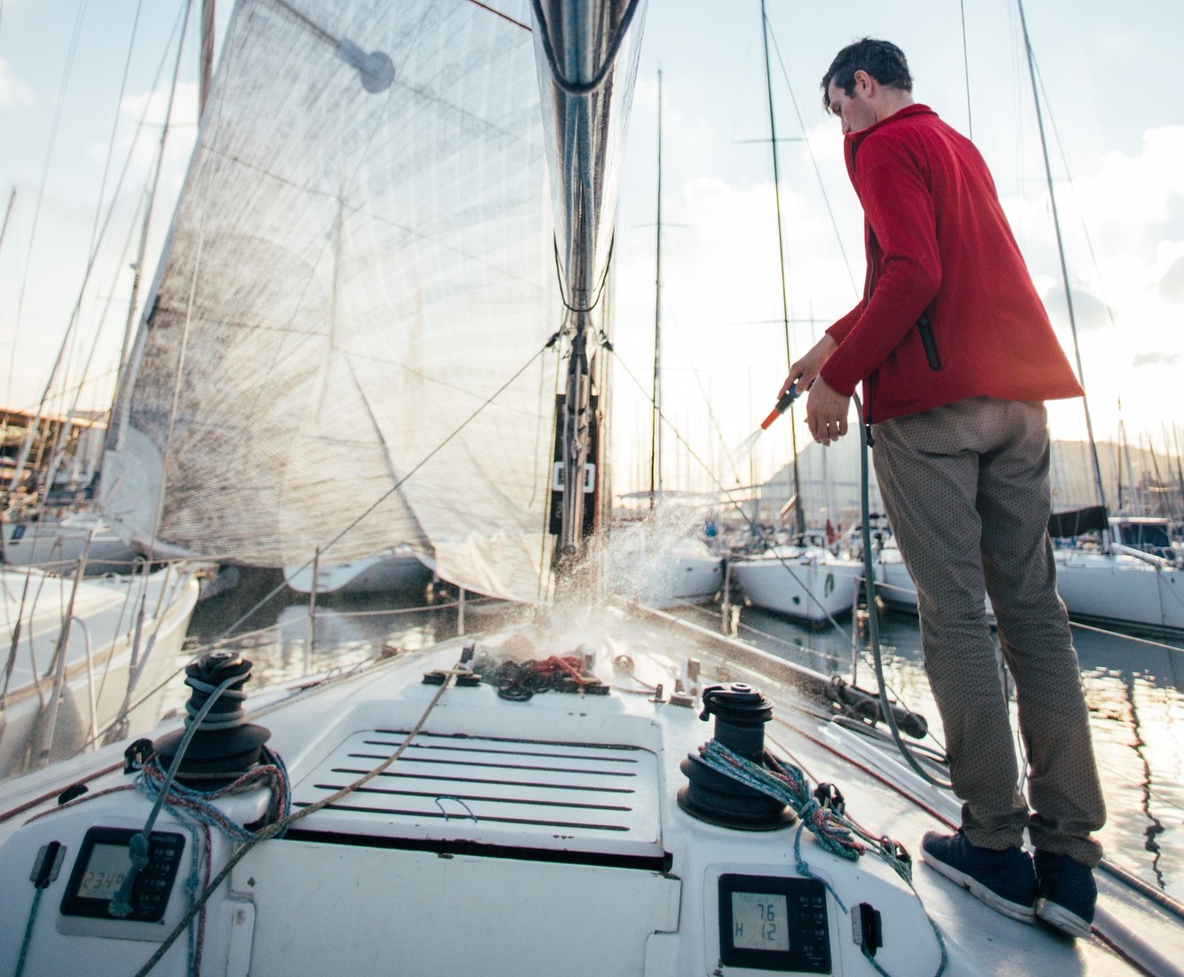 Elementos de limpieza para barcos